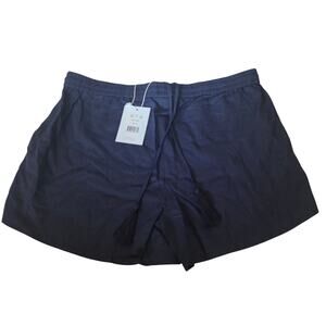 NWT Andie Swim Linen Blend Blue Shorts Size Small